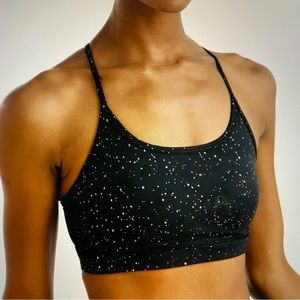 NWOT Zyia Black Reflective Mirage Brilliant Bra, Size M